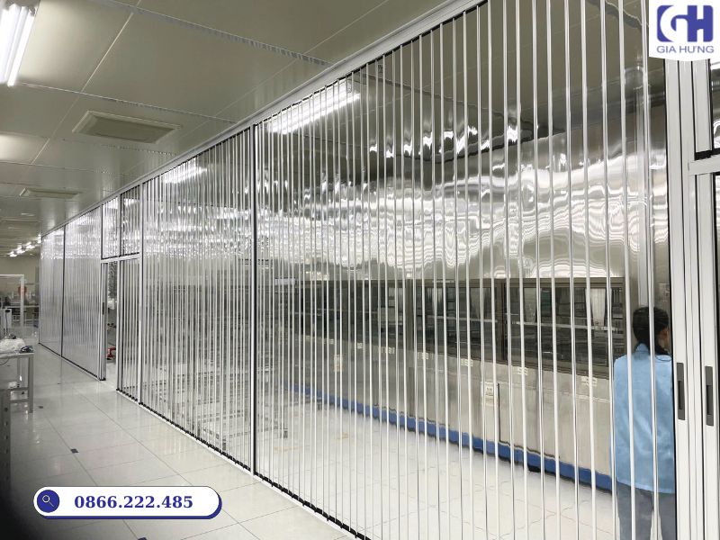 cửa xếp lá nhựa trong suốt