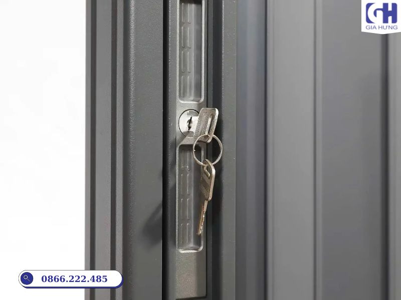 khóa cửa xếp lá nhôm