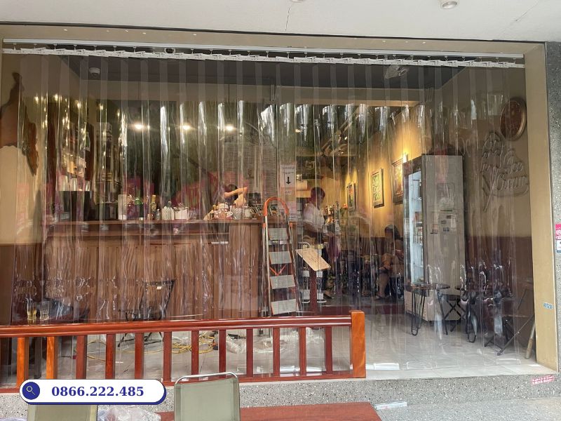 rèm nhựa pvc trong suốt ngăn lạnh điều hòa