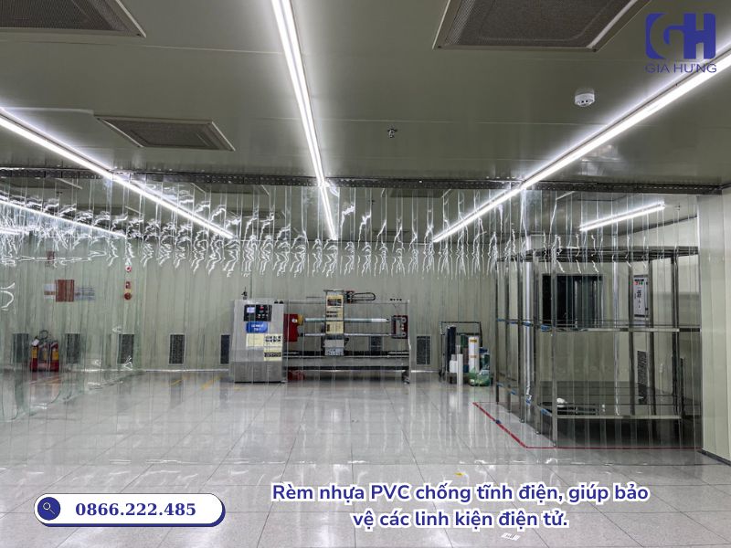 rèm nhựa PVC chống tĩnh điện